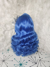 Load image into Gallery viewer, *Ready to ship blue holiday fluff curls
